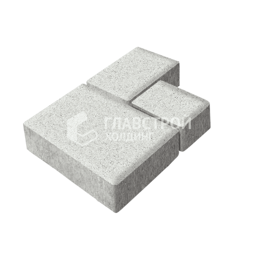 Тротуарная плитка Бергамо, белая, 6 см