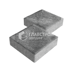 Тротуарная плитка Квадрат 200х200х60, антрацит с гранитной крошкой