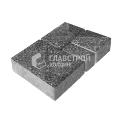 Тротуарная плитка Мюнхен, аляска черная с гранитной крошкой, 4 см