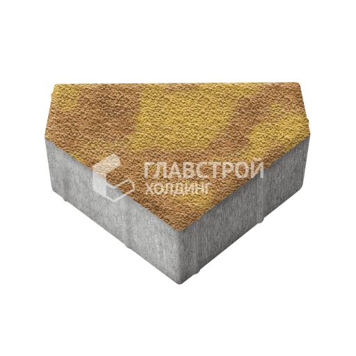 Тротуарная плитка Тиара, шафран с гранитной крошкой, 6 см