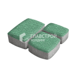 Тротуарная плитка «Классика 3 камня», зеленая с мраморной крошкой, 6 см