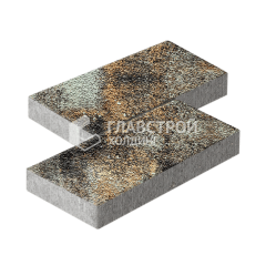 Тротуарная плитка 500х250х60, агат кофейный с мраморной крошкой