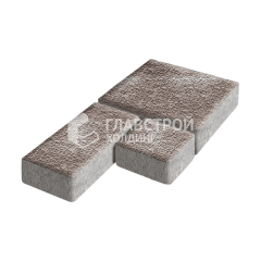 Тротуарная плитка Рубико, авантюр с мраморной крошкой, 6 см