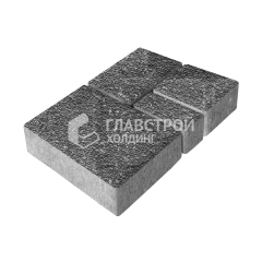 Тротуарная плитка Мюнхен, аляска черная с мраморной крошкой, 4 см