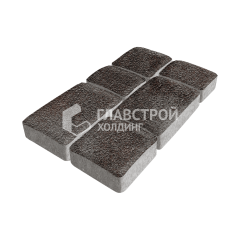 Тротуарная плитка Брук, мокко на камне, 6 см