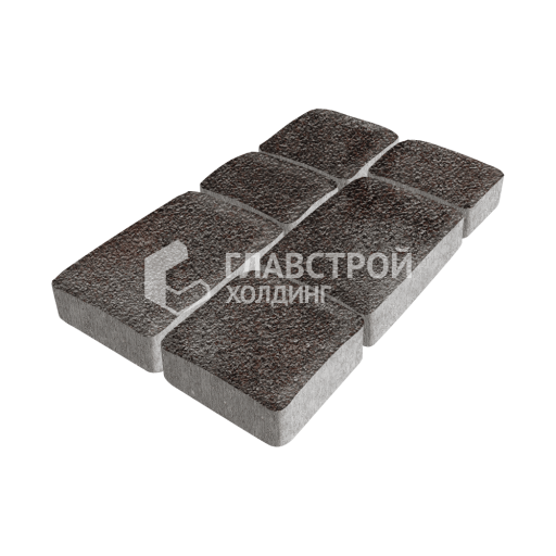 Тротуарная плитка Брук, мокко на камне, 6 см