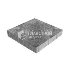 Тротуарная плитка Квадрат 300х300х60, антрацит на камне