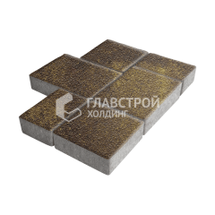 Тротуарная плитка Новый город, осень на камне, 4 см