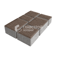 Тротуарная плитка Ностальгия, коричневая с гранитной крошкой, 4 см