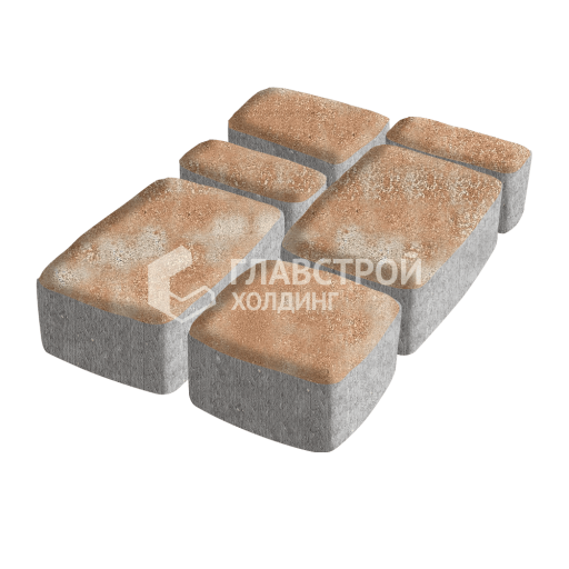 Тротуарная плитка Классико, сансет, 6 см