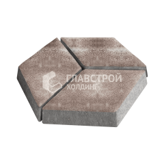 Тротуарная плитка Ромб, авантюр, 6 см