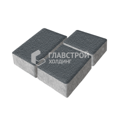 Тротуарная плитка Лэндхаус, черная на камне, 8 см