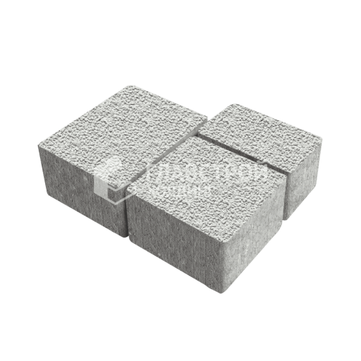 Тротуарная плитка Ностальгия, белая с гранитной крошкой, 4 см