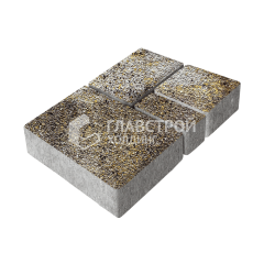 Тротуарная плитка Мюнхен, агат желтый с мраморной крошкой, 5 см