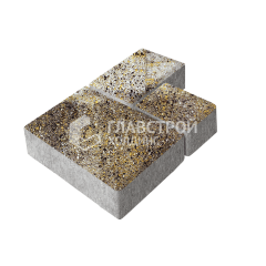 Тротуарная плитка Бергамо, агат желтый, 6 см