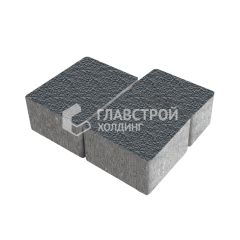 Тротуарная плитка Ностальгия, черная с гранитной крошкой, 4 см