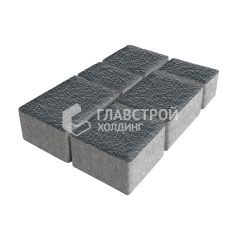 Тротуарная плитка Ностальгия, черная с гранитной крошкой, 4 см