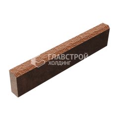 Камень бортовой БР 100.20.8, оранжевый с мраморной крошкой, коричневое основание