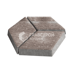 Тротуарная плитка Ромб, авантюр с гранитной крошкой, 6 см
