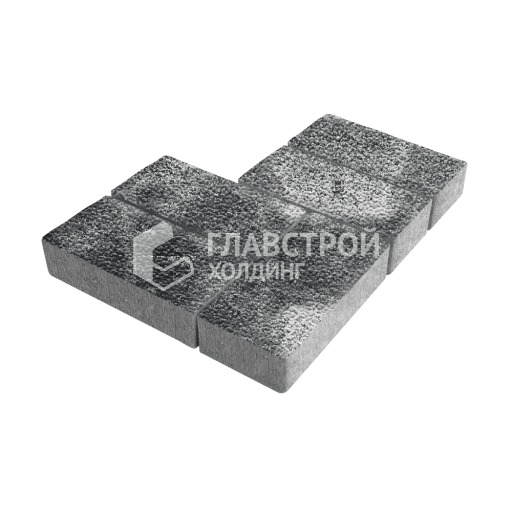 Тротуарная плитка 200х100х40, черно-белая с гранитной крошкой