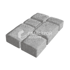 Тротуарная плитка Старый город, серо-белый, 4 см