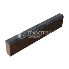 Камень бортовой БР 100.20.8, черный с мраморной крошкой, коричневое основание