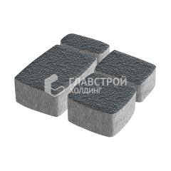 Тротуарная плитка Классико, черная с мраморной крошкой, 4 см