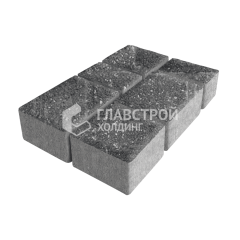 Тротуарная плитка Ностальгия, аляска черная, 4 см