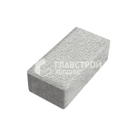 Тротуарная плитка Прямоугольник 500х250х60, белая на камне