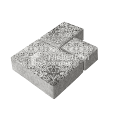 Тротуарная плитка Бергамо, аляска белая, 6 см