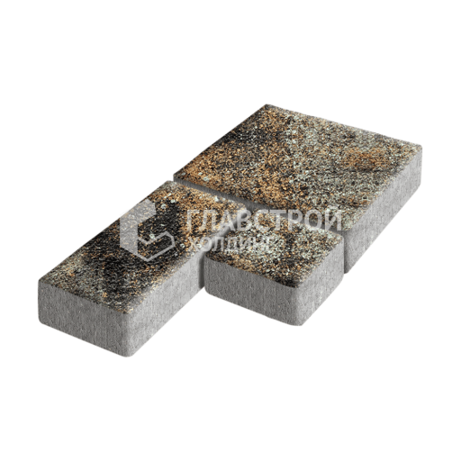 Тротуарная плитка Рубико, агат кофейный на камне, 6 см