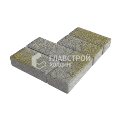 Тротуарная плитка 200х100х40, меланж на камне