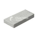 Тротуарная плитка Прямоугольник 30х10х6 см, белая на камне