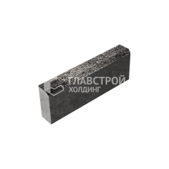 Камень бортовой БР 50.20.8, агат коричневый с мраморной крошкой, черное основание