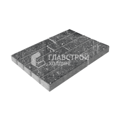 Тротуарная плитка Лукано, аляска черная, 6 см