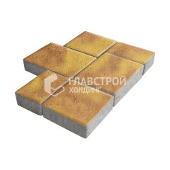 Тротуарная плитка Новый город, шафран, 8 см