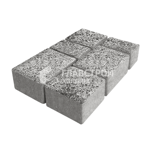 Тротуарная плитка Ностальгия, аляска белая с гранитной крошкой, 4 см