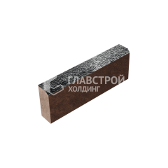 Камень бортовой БР 50.20.8, черно-белый с мраморной крошкой, коричневое основание