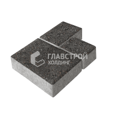 Тротуарная плитка Бергамо, джафар черный, 6 см