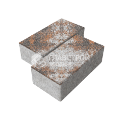 Тротуарная плитка 240х120х70, агат оранжевый на камне