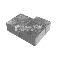 Тротуарная плитка Ностальгия, антрацит с гранитной крошкой, 4 см