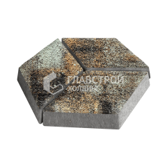 Тротуарная плитка Ромб, агат кофейный с гранитной крошкой, 6 см