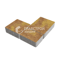 Тротуарная плитка Новый город, шафран с гранитной крошкой, 8 см