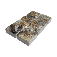 Тротуарная плитка Брук, агат кофейный на камне, 6 см