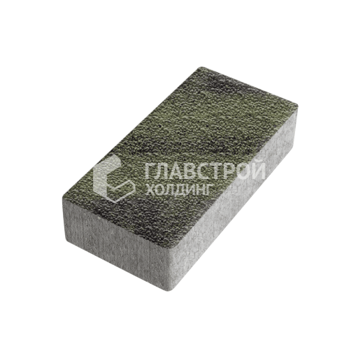 Тротуарная плитка Брусчатка, янтарь с мраморной крошкой, 8 см