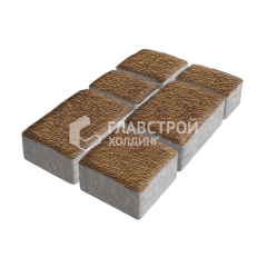 Тротуарная плитка Старый город, листопад с гранитной крошкой, 6 см