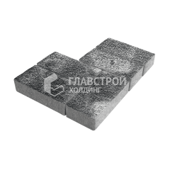 Тротуарная плитка 200х100х80, черно-белая с мраморной крошкой