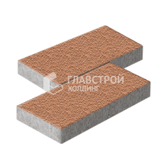 Тротуарная плитка 500х250х60, оранжевая с гранитной крошкой