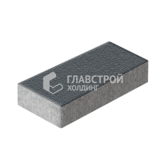 Тротуарная плитка 600х300х60, черная на камне