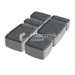 Тротуарная плитка Классико, черная с мраморной крошкой, 6 см